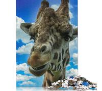 Giraffe Animals Zoo Cute Jigsaw Puzzles Puzzle for Adults Kids. 1000 Pieces Impossible Challenge Toy Educational Game Home Decoration for Adults& Kids Age 14 Years Up 1000pcs (75x50cm)