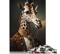 Giraffe Aristocrat 1000 Piece Jigsaw Puzzle for Adult Toy Intellectual Game Educational Game for Adult Stress Relief Home Decoration 1000pcs (75x50cm)