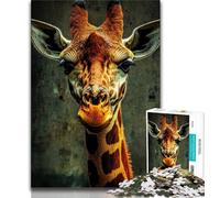 Giraffe Art 1000 Piece Jigsaw Puzzle for Adults And Teenagers,for Educational Game Challenge Toy for Is Ideal As A Gift for The Whole Family (38x26cm)