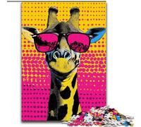 Giraffe Art 1000 Piece Jigsaw Puzzle for Adults And Teenagers, Learning Educational Toys Family Games Suitable for Desktop Decoration (26x38cm)