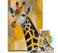 Giraffe Art Adult Jigsaws 1000 Pieces Difficult,Pattern Assembly Fun at Home Activities,Birthday Present,Travel Gifts 50x75cm