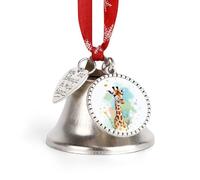 Giraffe Art Illustration Christmas Bell Christmas Tree Decoration Love Bell Personalization Sleigh Bells Ornaments Jingling Bells for Holiday Party Decoration