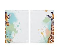 Giraffe Art Illustration Passport Holder, ID Card Protector Case Passport Holder with Slot Passports Travel Wallet Document Cover for Women And Men