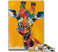 Giraffe Art Jigsaw Puzzles for Adults Teenagers Jigsaws Puzzle,for Educational Game Challenge Toy Unique Home Decor And Gifts (38x26cm)