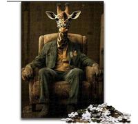 Giraffe Art Jigsaws 1000 Pieces for Adults, Pattern Assembly Fun at Home Activities, Birthday Present,Travel Gifts (50x75cm)