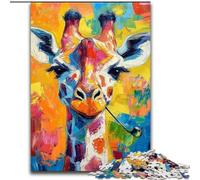 Giraffe Art Jigsaws Puzzles 1000 Pieces for Adults Gifts, Brain Intelligence Challenge Addictive Toys Birthday Gifts for Age 14+ (26x38cm)