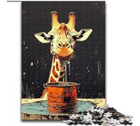 Giraffe Art Puzzles 1000 Pieces for Adults, Challenging Game Toys Every Piece Is Unique - Challenging Family Fun Game (26x38cm)