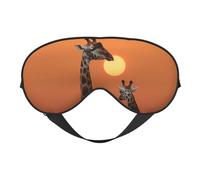 Giraffe at Sunset Eyes Sleep Mask Adjustable Strap Sleeping Eye Mask Light Blocking Blindfold Eye Sleep Shade Cover Bedtime Blackout Eyeshade for Yoga Nap Travel
