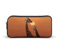 Giraffe At Sunset Pencil Case Large Capacity, Minimalist Pencil Pouch, Lightweight & Durable Small Storage Bag for Office Supplies Organizer