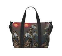 Giraffe at Sunset Printed Women's Tote Bag Portable Crossbody Bag Suitable for Gym Workouts Commuting and Travel