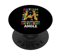 Giraffe Autism Seeing World Different Angle Awareness Kids PopSockets Adhesive PopGrip
