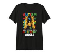Giraffe Autism Seeing World Different Angle Awareness Kids Premium T-Shirt