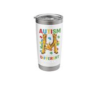 Giraffe Autism Seeing World Different Angle Awareness Kids Stainless Steel Insulated Tumbler