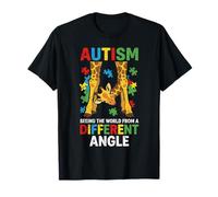 Giraffe Autism Seeing World Different Angle Awareness Kids T-Shirt