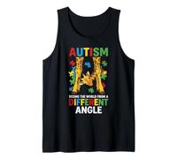Giraffe Autism Seeing World Different Angle Awareness Kids Tank Top