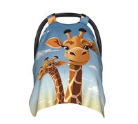 Giraffe Baby Car Seat Canopy Cover, Multi Use Breathable Nursing Breastfeeding Covers for Mom Soft Stroller Sun Shade Newborn Shower Gift
