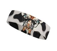 Giraffe Bites The Rose Headbands for Women & Men Sports Headband, Fits All Head Sizes, Ultra Absorbent & Non-Slip Sweatband for Running, Yoga, Gym