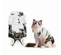 Giraffe Black and White Paint Custom Patterned Surgery Suit for Dogs Cat- Post-Surgery Recovery, Wound Care, and Anxiety Relief - Soft Cotton Dog Pajamas with Full Belly Coverage Medium