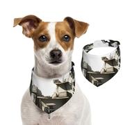 Giraffe Black and White Paint Pet Scarf Dog Bandanas Spring Summer Soft Cotton Puppy Scarfs Adjustable Accessories for Small Medium Large Girl Boy Pup Large