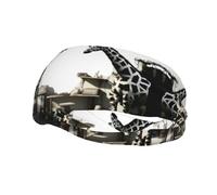 Giraffe Black and White Paint Sweat Headbands for Women & Men - Unique Customized Patterns, Non-Slip Wide Headband for Running, Gym, Yoga, and More - Stylish Hair Accessories