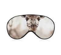 Giraffe Blackout Sleep Eye Mask, Ventilated Fabric, Adjustable Wearing Style, Zero Pressure Sleeping Mask Soft Skin Friendly Eyeshade for Women Men