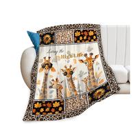 Giraffe Blanket Giraffe Throw Blanket Soft Fleece Flannel Bedding Giraffes Gifts for Men Boys Women Girls Lovers Adults Stuff Plush for Couch Sofa Bed Room Decor 40"X50"