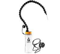 Giraffe Bottle Hands Free Drinking System, Clear Bottle, with Round Tube Mounted Bottle Holder (63 cm / 25 inch)