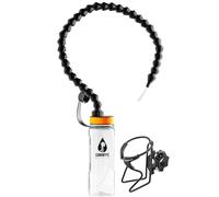 Giraffe Bottle Hands Free Drinking System, Clear Bottle, with Round Tube Mounted Bottle Holder (76 cm / 30 inch)