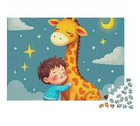Giraffe Boy 1000 Pieces Jigsaw Puzzles For Adults Family Challenge Toys Stress Relieving Entertainment Cultivate The Spirit of Teamwork for Family Decorations 500pcs (52x38cm)
