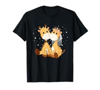 Giraffe Bride and Groom Wedding Art Matching Couple Marry T-Shirt