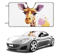 Giraffe Car Windshield Sun Shade Keep Car Interior Cool 51"x28" Folding Front Window Sun Shade, Heat Shield for SUV, Truck, Blocks UV