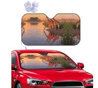 Giraffe Car Windshield Sun Shade Personalized Foldable Auto Front Window Sun Shade Cover Uv Ray Reflector Sun Visor Protector Car Accessories for Car SUV Truck, Keeps Your Vehicle Cool 51x27.5 Inch