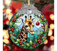 Giraffe Christmas Ornaments for Christmas Tree - Giraffe Gifts 2024 Giraffe Hanging Ornaments Keepsake Giraffe Decorations Merch for Adults Women Farmhouse Indoors Home Decor