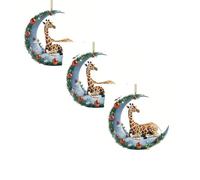 Giraffe Christmas Tree Decorations Xmas Hanging Decorations Acrylic Giraffe Christmas Decorations Pendant for Car Xmas Tree Party Home Decor (3, Giraffe)