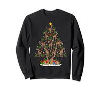 Giraffe Christmas Tree Lights Decor Funny Santa Animals Xmas Sweatshirt