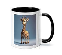 Giraffe Coffee Cup 11 Oz Funny Ceramic Coffee Mug with Handle White Large Coffee Cup Unique Novelty Tea Cup Modern Latte Mugs Cute Mug for Cappuccino Milk Cocoa
