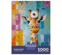 Giraffe Colorful Abstract 1000 Piece Jigsaw Puzzle Paper For Adults Relaxing Family Time 52x38cm/1000pcs
