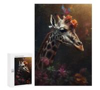 Giraffe Contemporary Art: Home Décor Activity, 300 PCS Jigsaw Puzzle for Adults, for Relaxing Solo Or Group Play