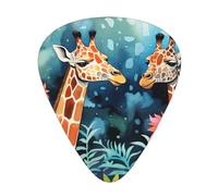 Giraffe Couple guitar picks in three different thicknesses, suitable for electric guitar and band players