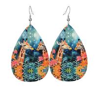 Giraffe Couple Leather earrings, European and American style earrings for young women, birthday gifts/Valentine's Day gifts
