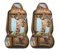 Giraffe Cute Giraffes Car Seat Covers,Universal Auto Front Seats Protector Fits for Cars,SUV Sedan,Truck