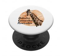 Giraffe Dedication Conservation Preservation PopSockets Adhesive PopGrip