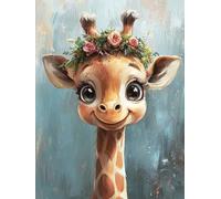 Giraffe Diamond Painting Kits for Adults, Large Diamond Art Canvas 16x20 inch, Round Full Drill Dimond Art Painting with Accessories, DIY Crystal Arts and Crafts for Adults for Autumn Home Decor X-59