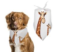 Giraffe Dog Bandana Washable & Adjustable Triangle Scarf, Breathable Pet Scarf for Small Medium Large Pets, Cute Fashion Pet Accessory