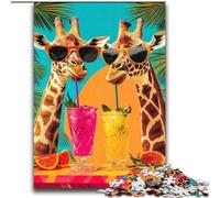 Giraffe Drinking A Drink Jigsaw Puzzles for Adults 2000 Piece Puzzle, Suitable for Ages 14 And Up Toy Wall Decor Birthday And Unique Gifts (70x100cm)
