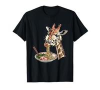 Giraffe Eating Ramen Noodles Ramen Bowl Japanese Noodles T-Shirt