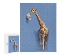 Giraffe Eating Toilet Paper Puzzle 1000 Teile Schwer Puzzle Spielzeug Lernspiel Impossible Herausforderungsspielzeug Für Erwachsene Kinder 500 PCS