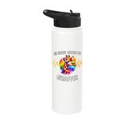 Giraffe ECG My Heart Beats for Giraffes Stainless Steel Insulated Water Bottle