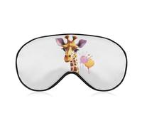 Giraffe Eye Mask for Women & Men, Breathable & Adjustable Eye Cover, Ultra Soft Sleep Mask, Lightweight Travel Blindfold for Airplane, Nap, Night Sleeping