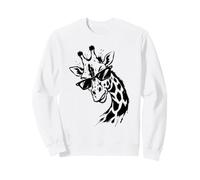 Giraffe Face Funny Black Sunglasses Groovy Animals Ink 60s Sweatshirt